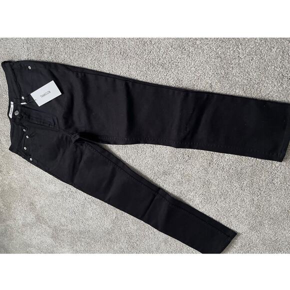 NWT PERFECT FOR SPRING THAKOON CLASSIC CROPPED JEANS BLACK SZ 4 MSRP $150 COTTON - Picture 6 of 8